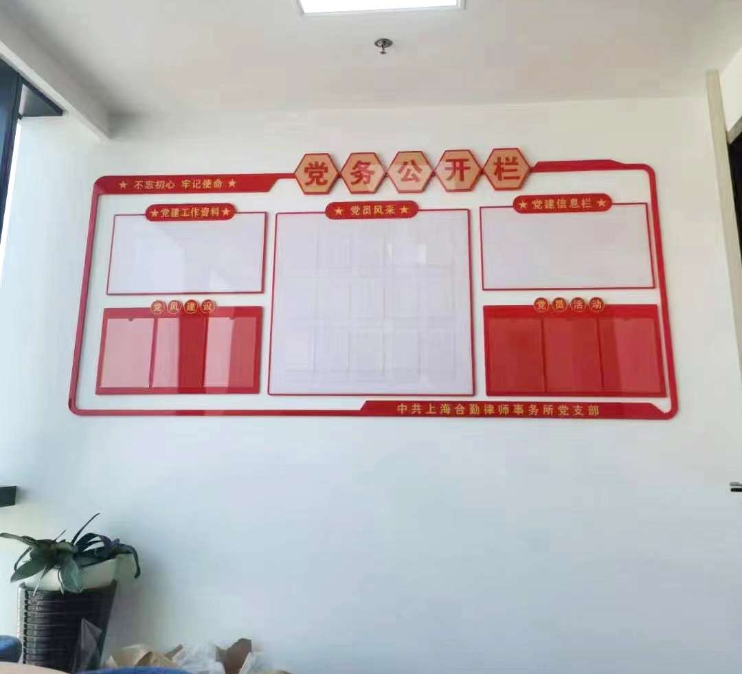 律師事務(wù)所黨員活動室黨建文化墻制作(圖2)