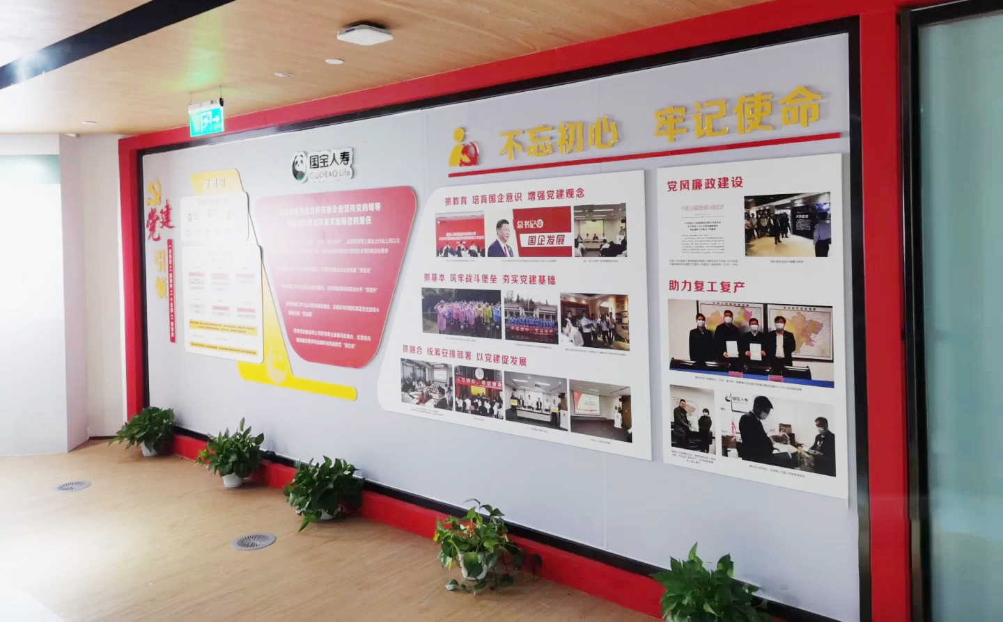 國寶人壽黨建文化墻制作(圖1)