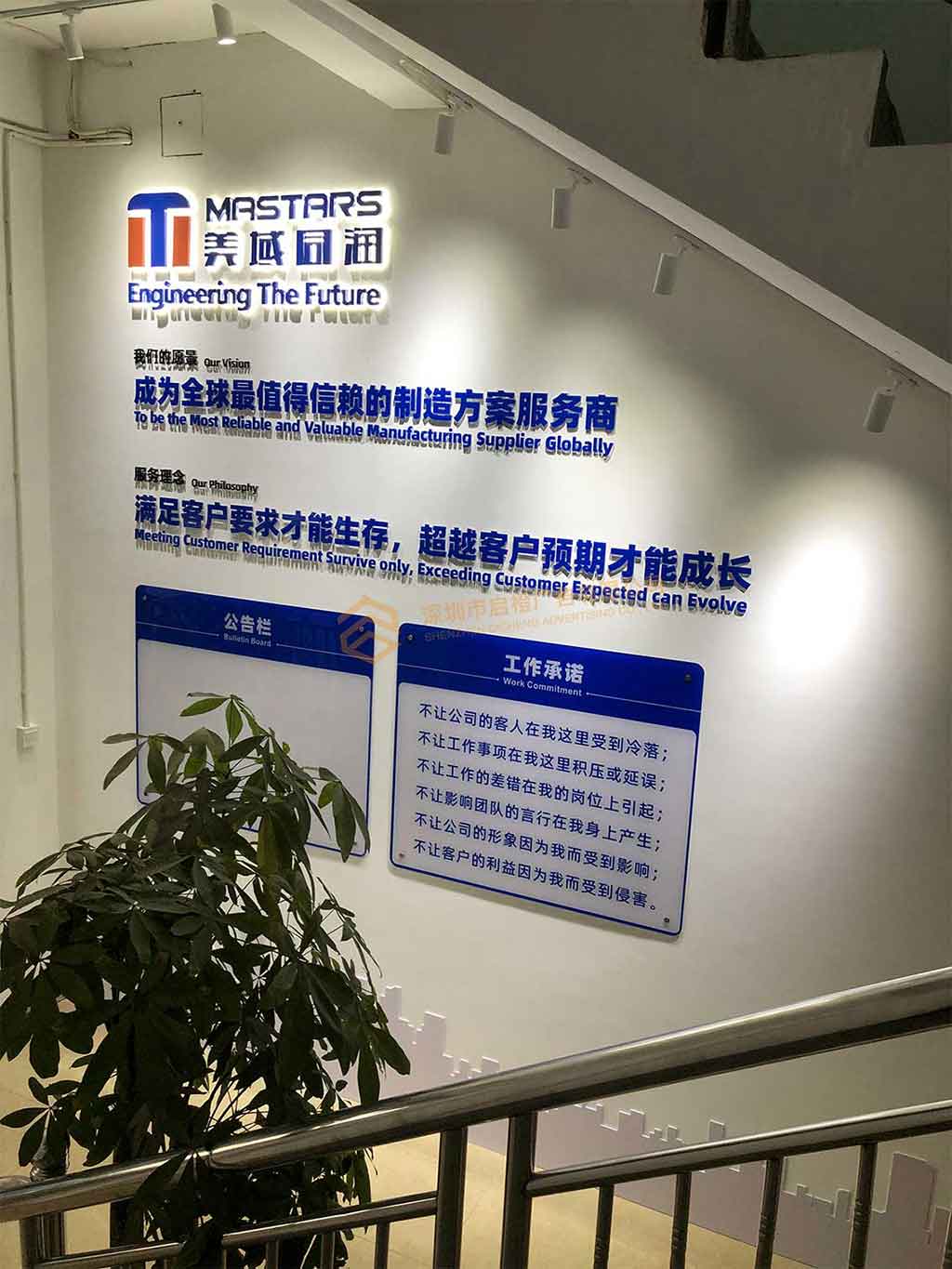 美域同潤實(shí)業(yè)樓道文化墻設(shè)計(jì)上墻效果圖(圖5)