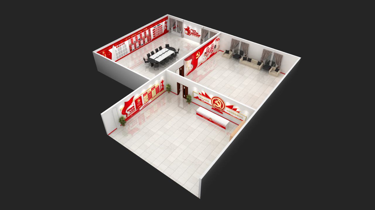 創(chuàng)意新中式黨建展廳設(shè)計(圖19)