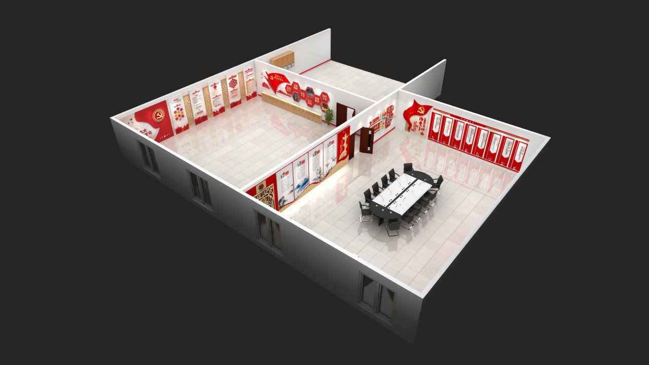 創(chuàng)意新中式黨建展廳設(shè)計(圖20)