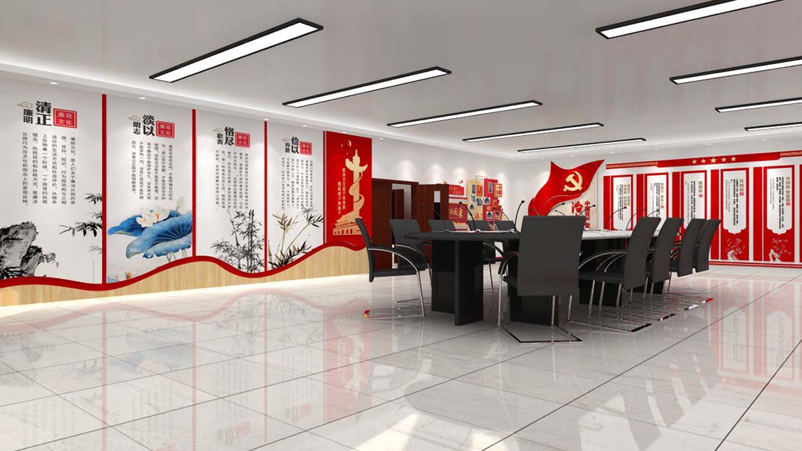 創(chuàng)意新中式黨建展廳設(shè)計(圖18)