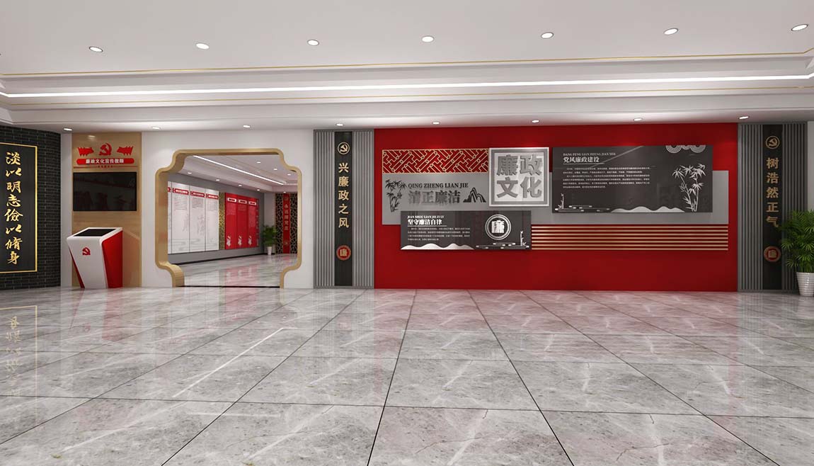 全套中式廉政文化教育館展廳設(shè)計(圖4)