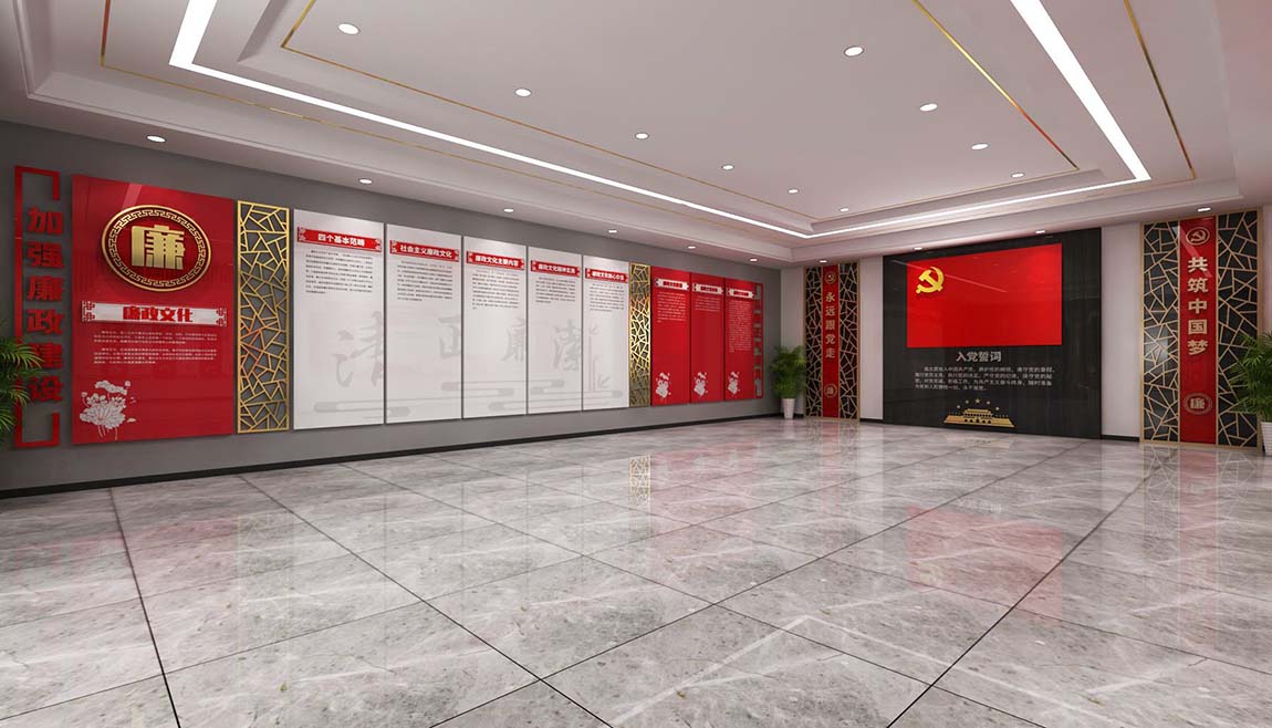 全套中式廉政文化教育館展廳設(shè)計(圖5)
