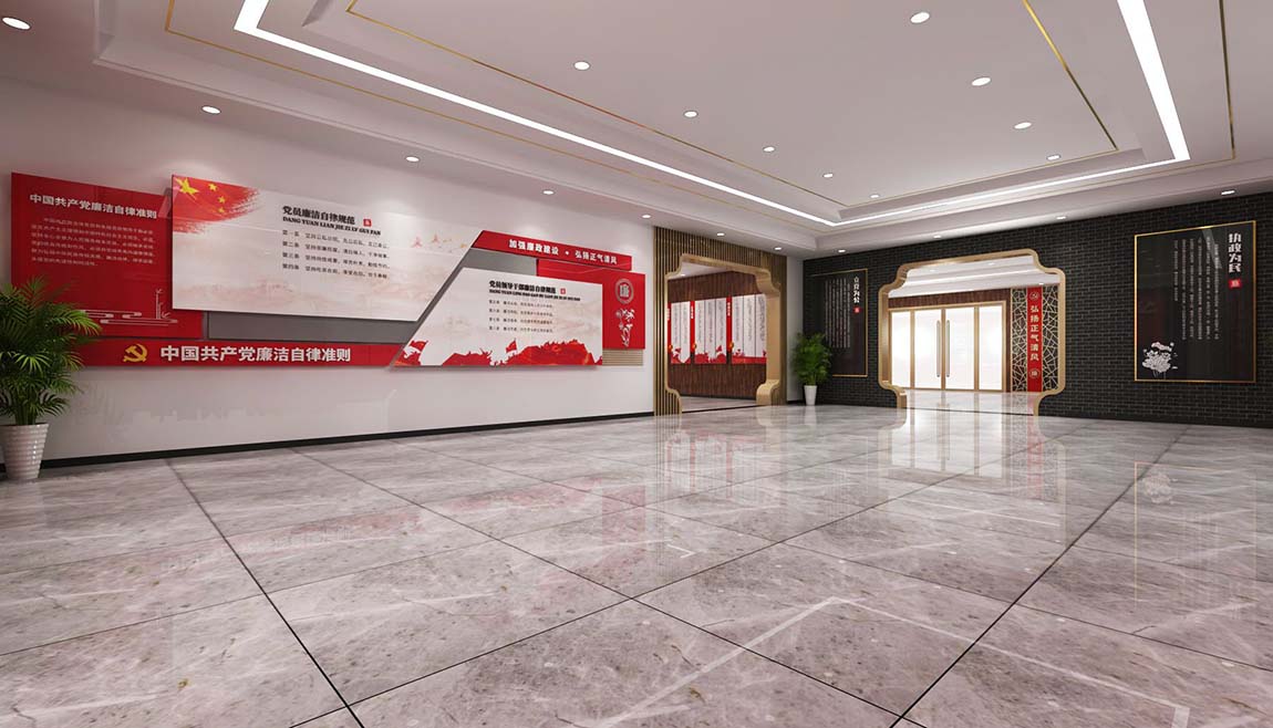 全套中式廉政文化教育館展廳設(shè)計(圖6)