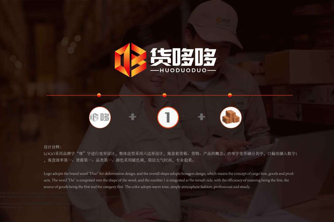 貨哆哆貨運物流LOGO設(shè)計平面效果圖(圖2)