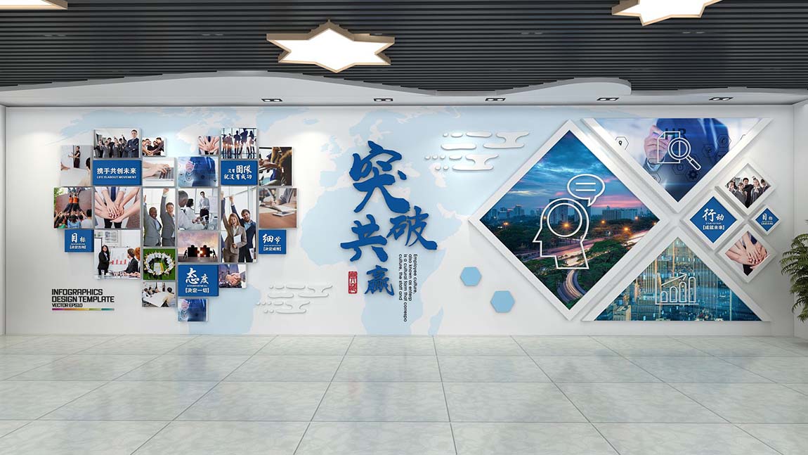 立體樹形員工風(fēng)采照片墻企業(yè)文化墻模板定制(圖1)